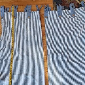 Curtains, Made In India 2 Panels With Tie Backs.